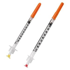 VanishPoint Insulin Syringe/Needle 30gx5/16" 1cc Orange Safety LDS 800/Ca