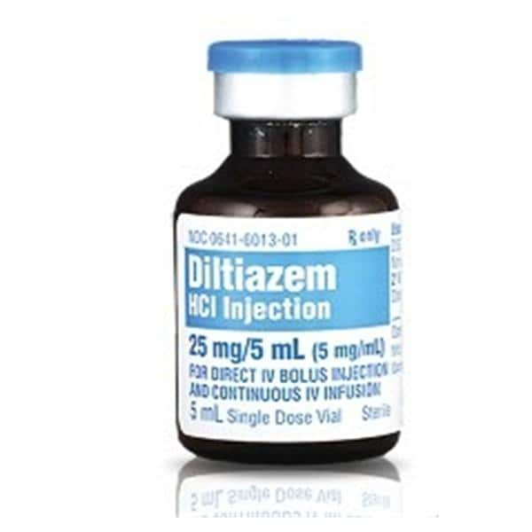 Diltiazem HCl Injection 5mg/mL SDV 5mL 10/Package