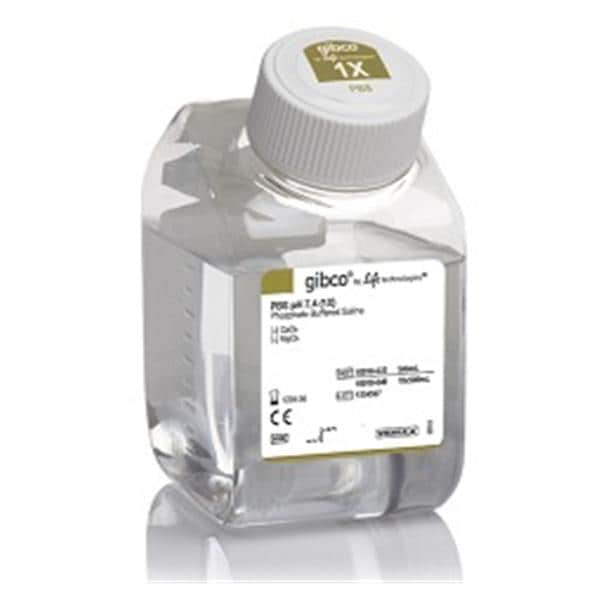 Gibco Solution PBS: Phosphate Buffered Saline Clear 1000mL Bottle Ea