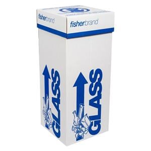 Glass Disposal Box Corrugated Cardboard/ Polyethylene Liner 6/Pk