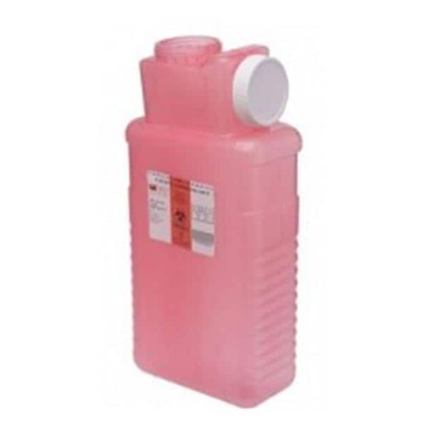 Sharps Container 2.5gal Translucent Red 37x18x17" Safety Column Scrw Cp Plstc Ea, 16 EA/CA