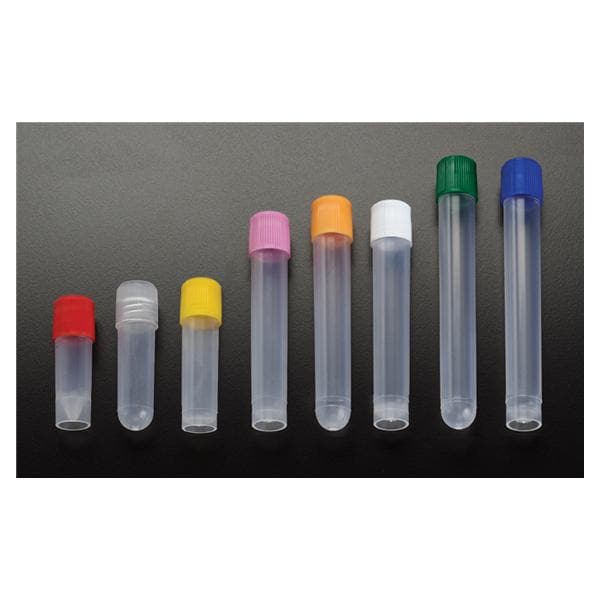 Sample Tube Polypropylene Clear 12-1/2x72mm 3mL 1000/Pk