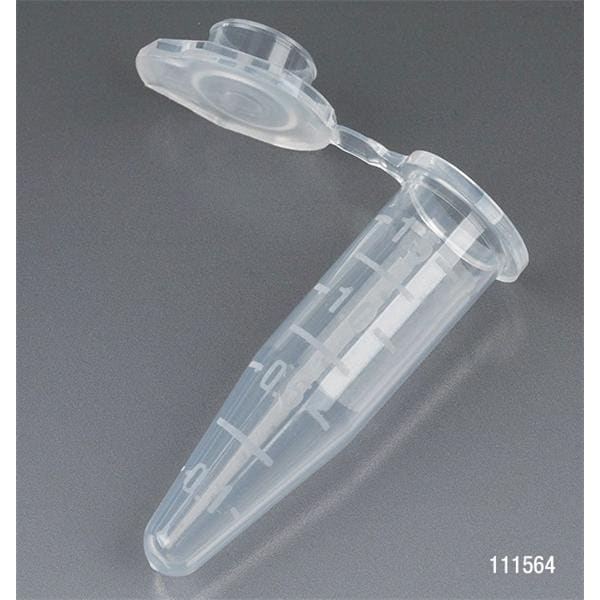 Microcentrifuge Tube Polypropylene 1.5mL Non-Sterile 500/Bg