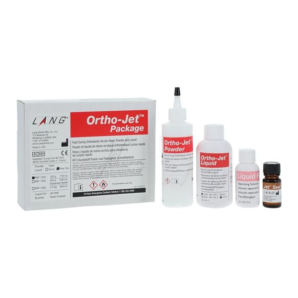 Ortho-Jet Orthodontic Resin Self Cure Powder/Liquid 100Gm/Pk