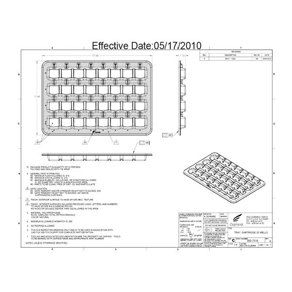 GeneXpert Cartridge Tray Ea