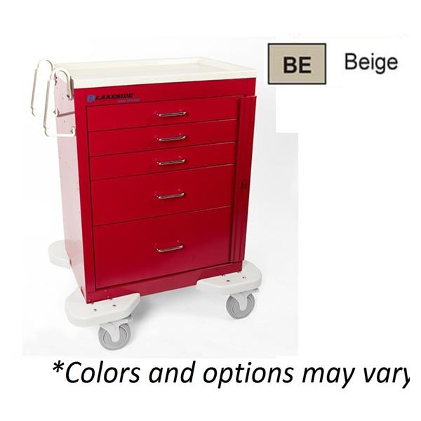 Classic Emergency Cart 39-3/4x25x32" (5) Drawer Key Lock