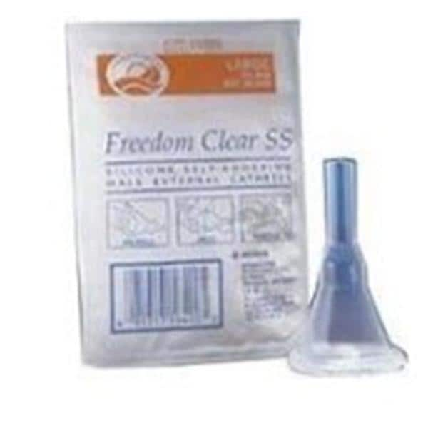 Freedom Clear SS Catheter External _ Short Thin Silicone 31mm 100/Bx