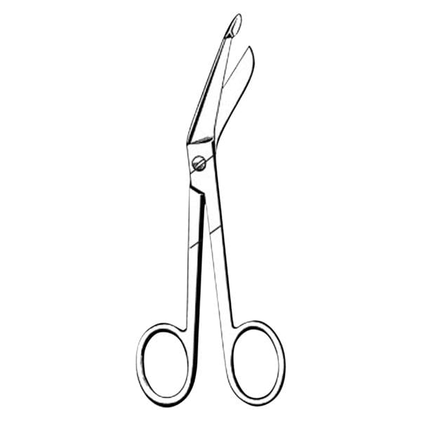 Econo Lister Bandage Scissors Angled 7-1/4" Stainless Steel Sterile Disp 25/Bx