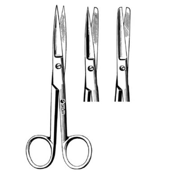 Econo Operating Scissors Straight 6-1/2" Stainless Steel Sterile Disp 50/Bx