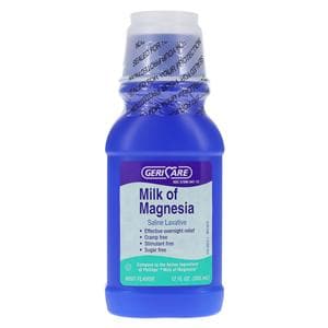 Magnesuim Hydroxide Laxative Liquid 1200mg/15mL Mint Flavor 12oz/Bt