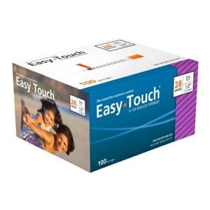 EasyTouch Syringe/Needle Insulin 1cc Attached Fixed Needle 28gx.5 Cnvntnl 500/Ca