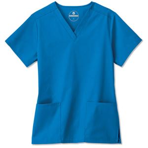 Fundamentals Scrub Shirt Short Sleeves X-Small Royal Blue Womens Ea