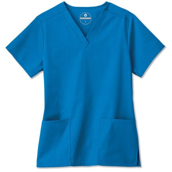 Fundamentals Scrub Shirt Short Sleeves X-Small Royal Blue Womens Ea