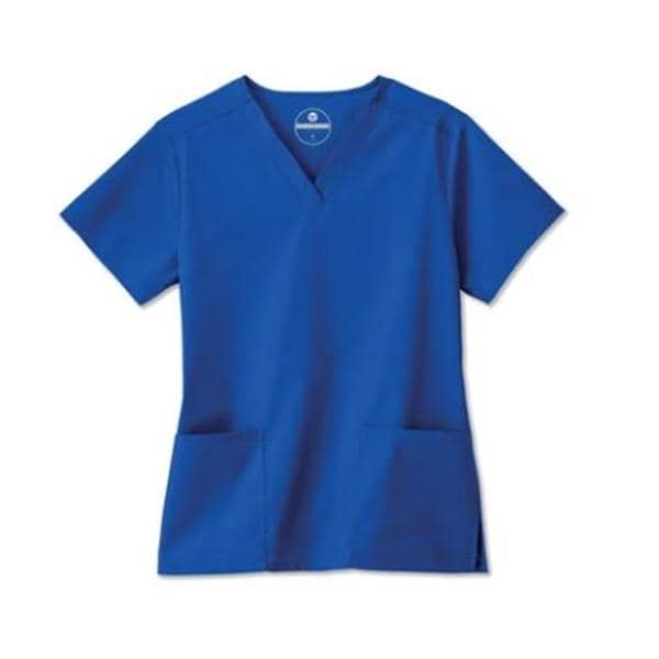 Fundamentals Scrub Shirt Short Sleeves 2X Small Galaxy Blue Womens Ea