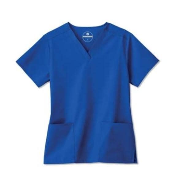 Fundamentals Scrub Shirt Short Sleeves 3X Large Galaxy Blue Womens Ea