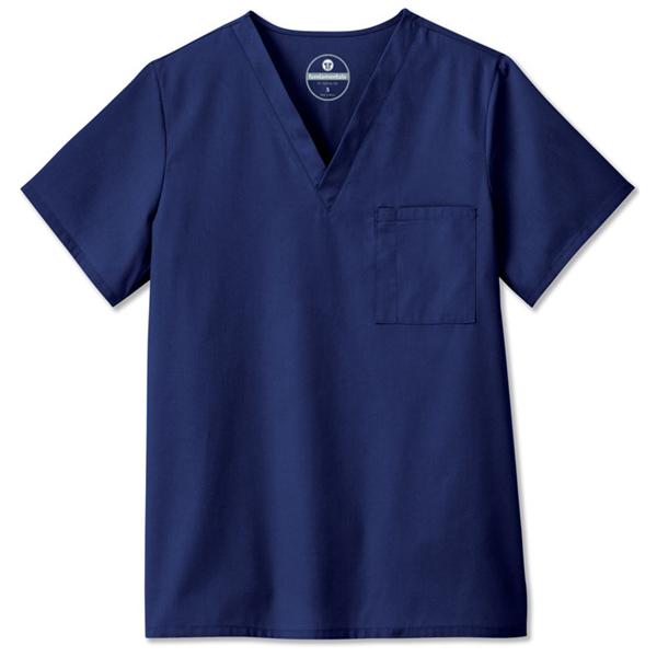 Fundamentals Scrub Shirt V-Neck Short Sleeves 2X Large New Navy Unisex Ea