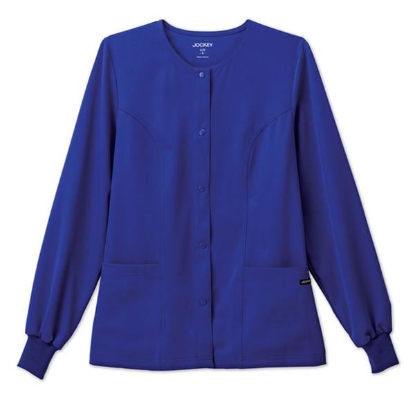 Jockey Warm-Up Jacket 2 Pockets Long Sleeves / Knit Cuff Small GlxyBlu Womens Ea