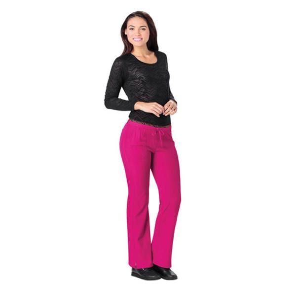 HeartSoul Scrub Pant 4 Pockets Large Wine Womens Ea