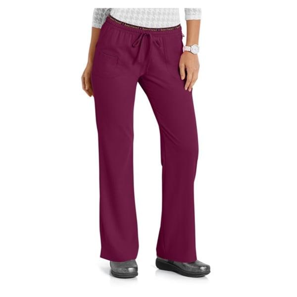 HeartSoul Scrub Pant 4 Pockets Small Wine Womens Ea