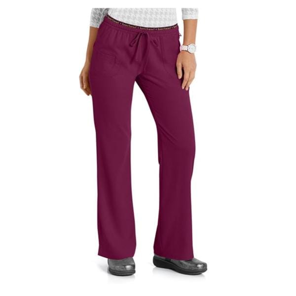 HeartSoul Scrub Pant Poly/Spndx 4 Pockets 3X Large Wine Womens Ea