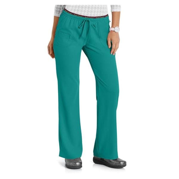 HeartSoul Scrub Pant 4 Pockets Medium Teal Womens Ea