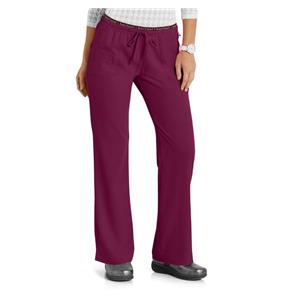 HeartSoul Scrub Pant 4 Pockets 2X Large Wine Womens Ea