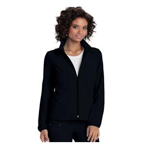 HeartSoul Warm-Up Jacket Long Set-In Sleeves Small Black Womens Ea