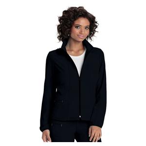 HeartSoul Warm-Up Jacket Long Set-In Sleeves 2X Large Black Womens Ea