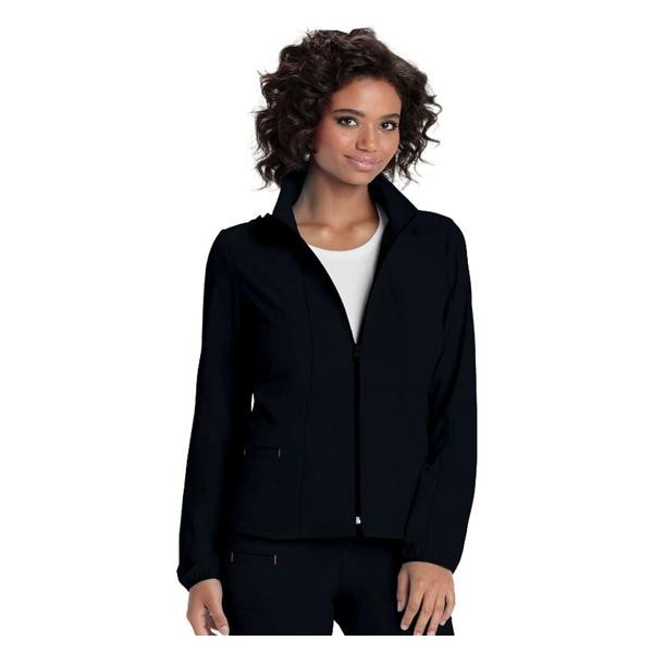 HeartSoul Warm-Up Jacket Long Set-In Sleeves 2X Large Black Womens Ea