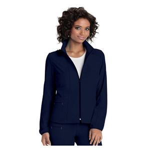 HeartSoul Warm-Up Jacket Long Set-In Sleeves Small Navy Womens Ea