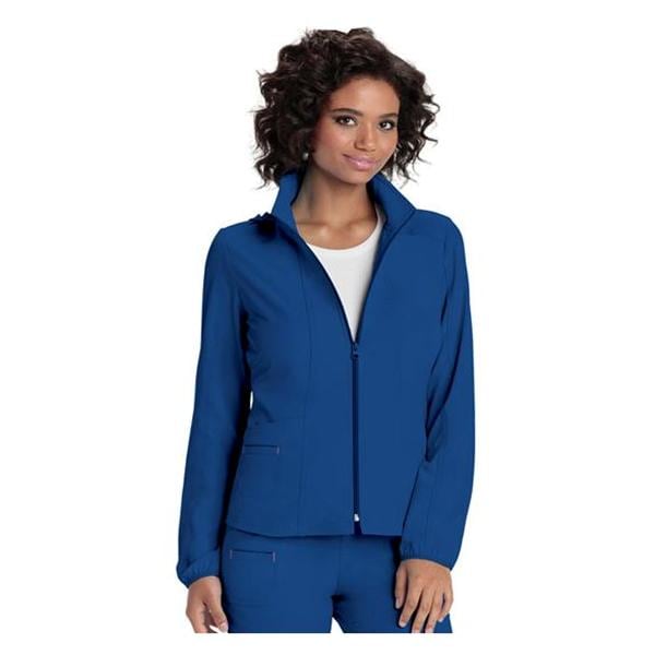 HeartSoul Warm-Up Jacket Long Set-In Sleeves Small Royal Womens Ea