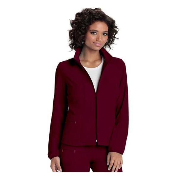 Jacket 2 Pockets Long Sleeves Medium Wine Womens Ea