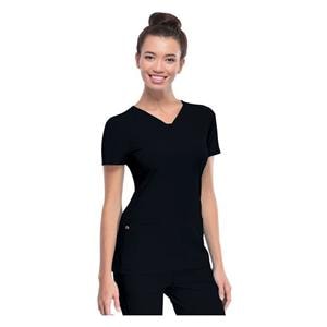 HeartSoul Scrub Shirt V-Neck X-Large Black Womens Ea