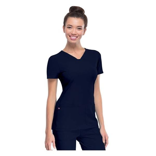 HeartSoul Scrub Shirt V-Neck Large Navy Womens Ea