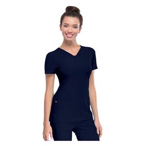 HeartSoul Scrub Shirt V-Neck X-Small Navy Womens Ea