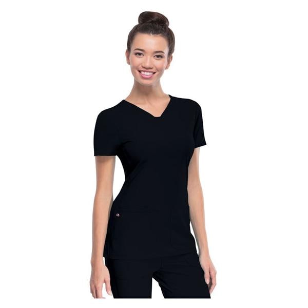 HeartSoul Scrub Shirt V-Neck 2X Small Black Womens Ea