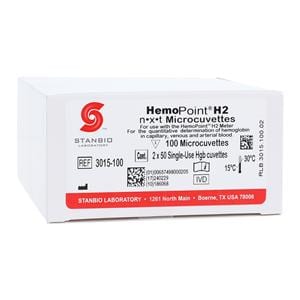 HemoPoint H2 Microcuvettes Test Kit CLIA Waived 100/Pk