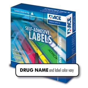 Label Nalbuphine 1/4" x 1-1/4"White/Black 700/Rl