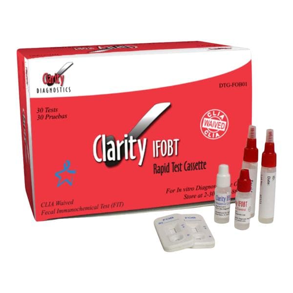 Clarity iFOB: Immunological Fecal Occult Blood Rapid Test Kit CLIA Waived 50/Bx