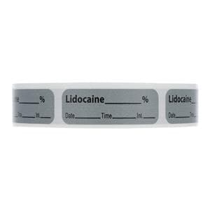 Anesthesia Label DTI Lidocaine % Gray 1-1/2x1/2" 600/Rl