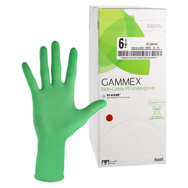 Gammex Synthetic Polyisoprene Surgical Gloves 6.5 Green, 4 BX/CA