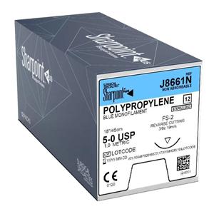 Suture 5-0 18" Polypropylene Monofilament _ Blue 12/Bx