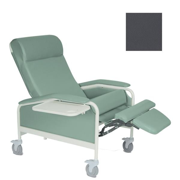 CareCliner Clinical Recliner Vinyl 450lb Capacity Carbon Ea