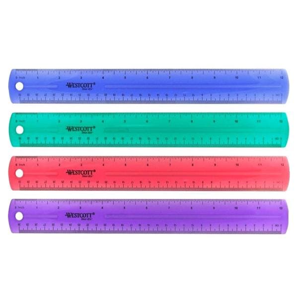 Jeweled Plastic Ruler 12" Ea Ea