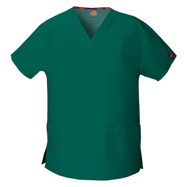 Dickies Scrub Shirt V-Neck Short Sleeves Small Hunter Green Ea