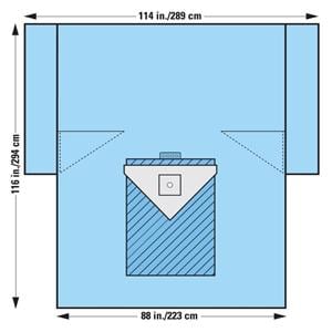 Orthoarts 114x88x116" Sterile Arthroscopy Drape 2-1/2" Fenestrated