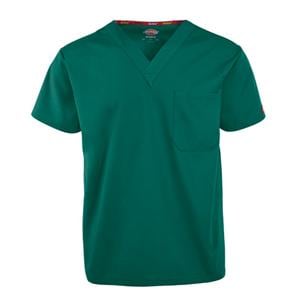 Dickies Scrub Shirt V-Neck Short Sleeves 5X Large Hunter Green Ea