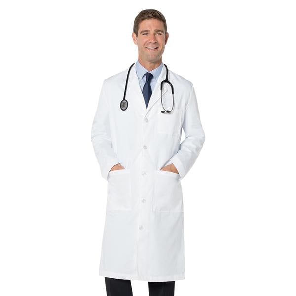 Jacket Lab Coat White Mens Ea