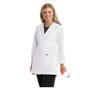 Lab Coat 3 Pockets Long Sleeves 34 in 5X Large White Womens Ea