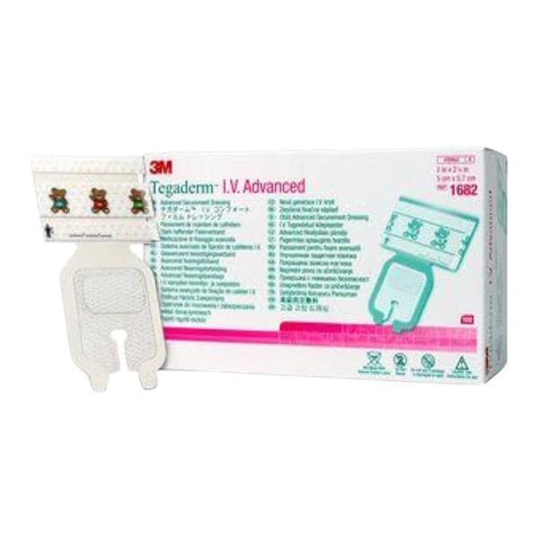 Tegaderm Advanced Film IV Dressing 2x2-1/4" Sterile Adhesive Transparent LF